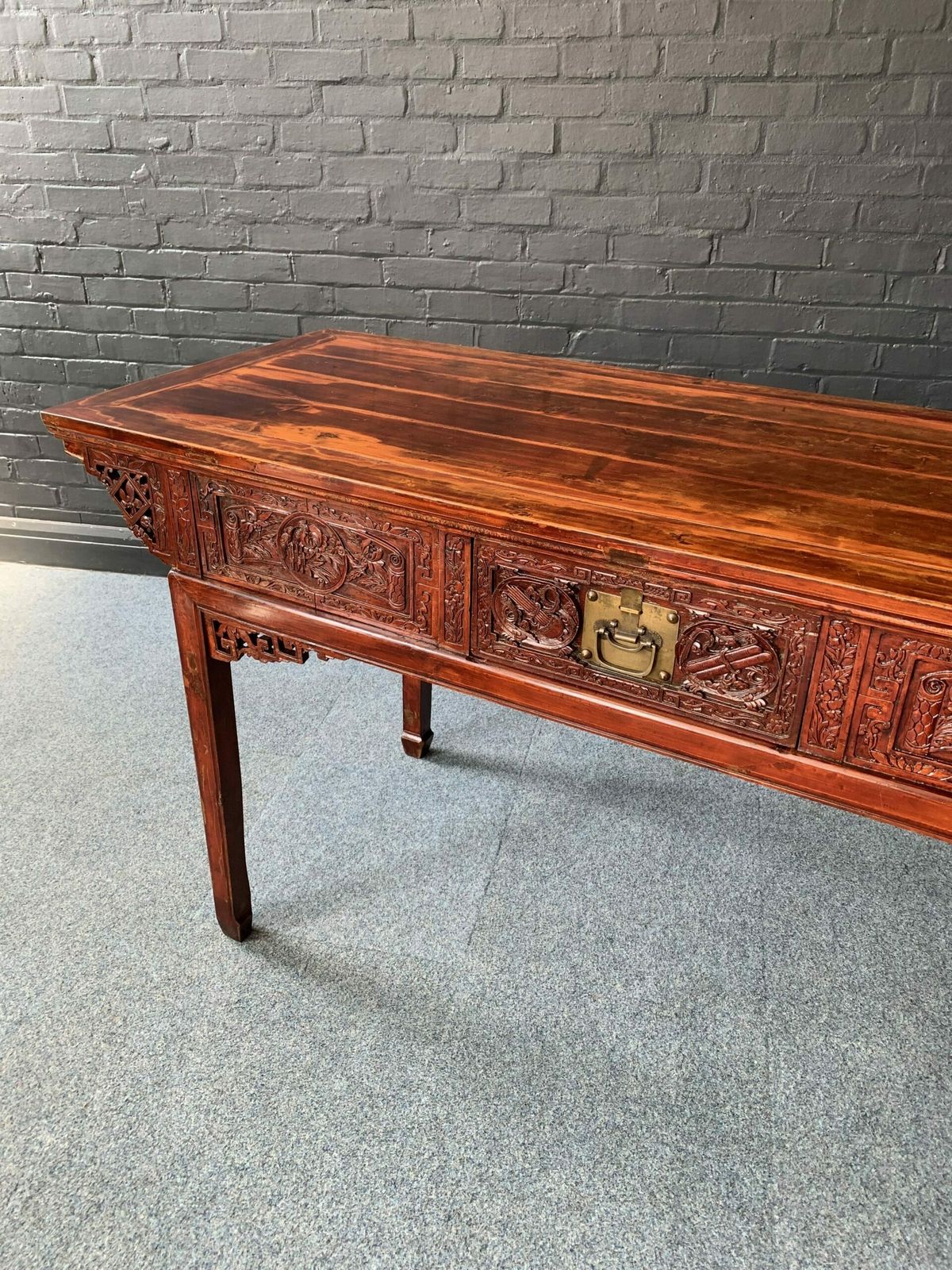 Chinese Red Lacquered Altar Table photo Furniture