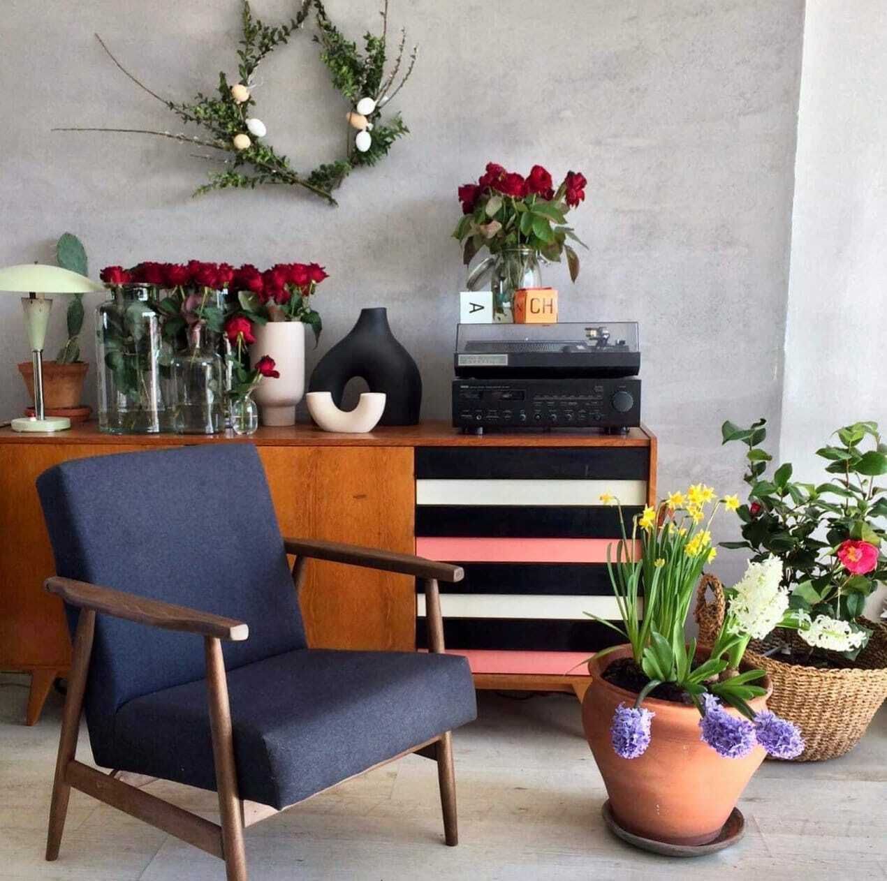 Vintage Polish Mid Century Club Chair B 7727 From 1970s.