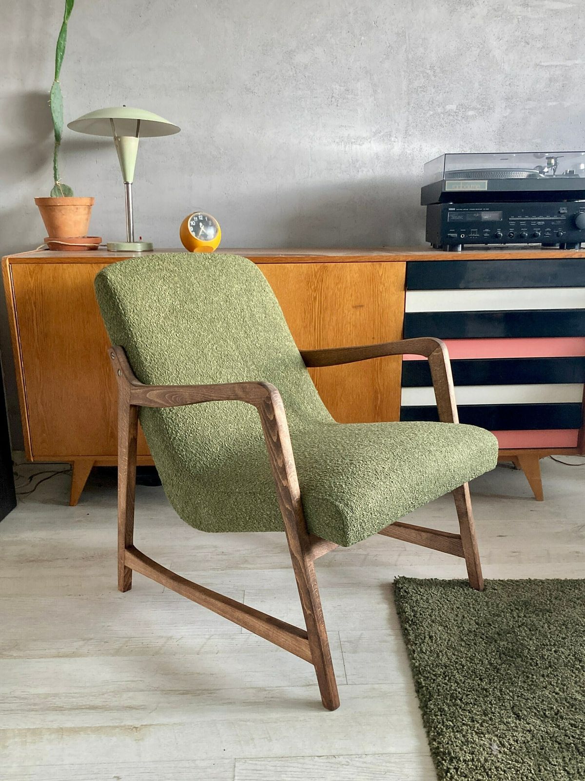 Original Mid Century Polish Chair "Type 364" From Late 50s. Designed By Barbara Fenrych Węcławska