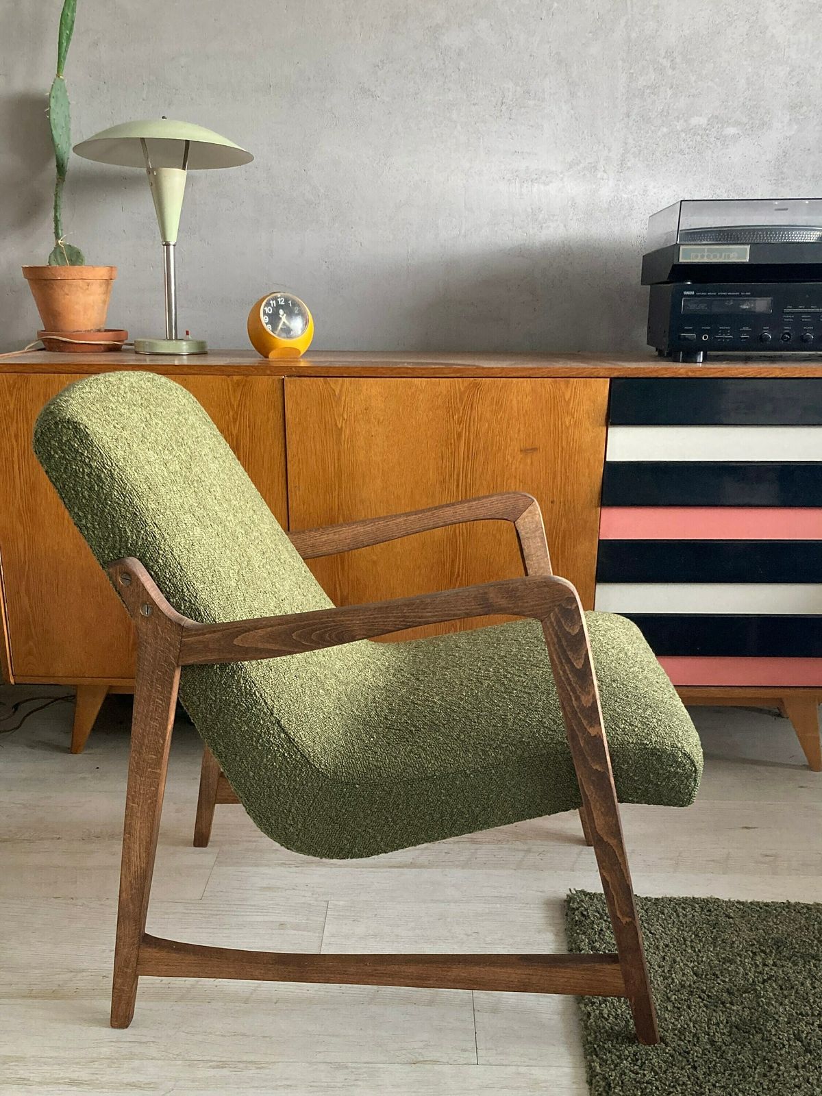 Original Mid Century Polish Chair "Type 364" From Late 50s. Designed By Barbara Fenrych Węcławska photo for sale