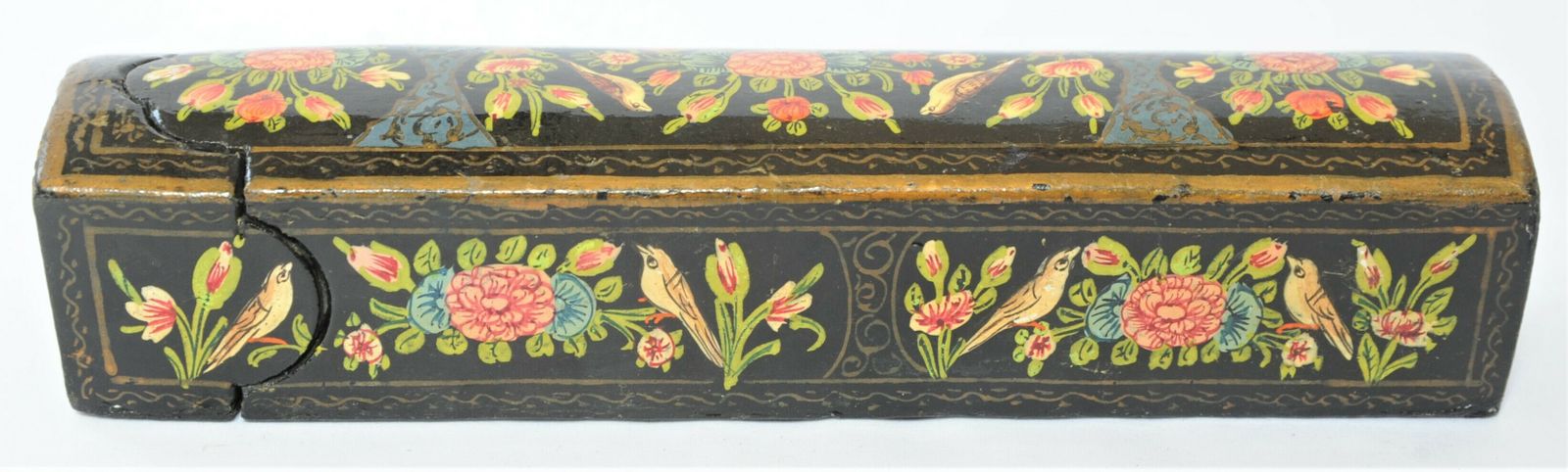 Antique Lacquered Paper Mache Qalamdan Pen Holder From Kashmir photo furniture