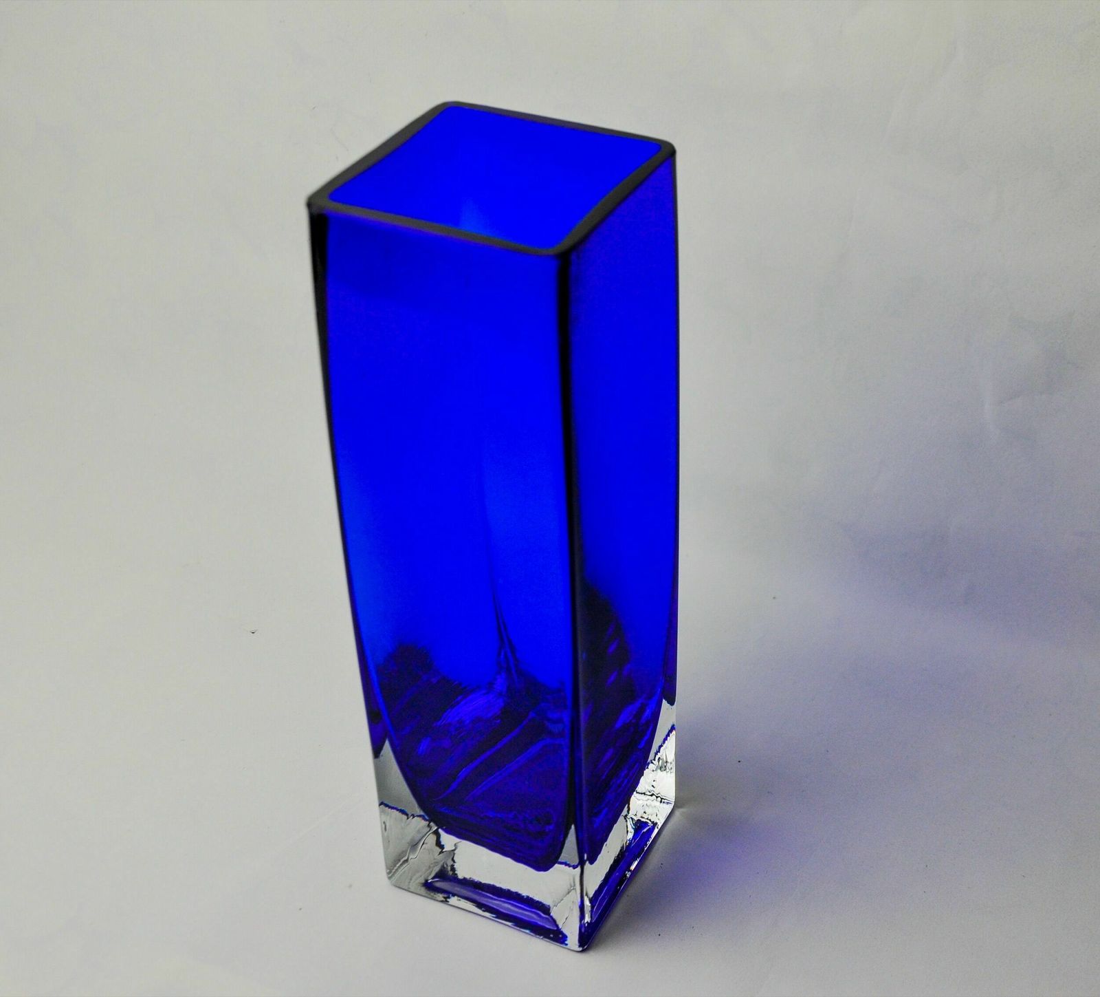 Vase Sommerso By Petr Hora, Blue Glass, Czech Republic, 1970 photo 504.0