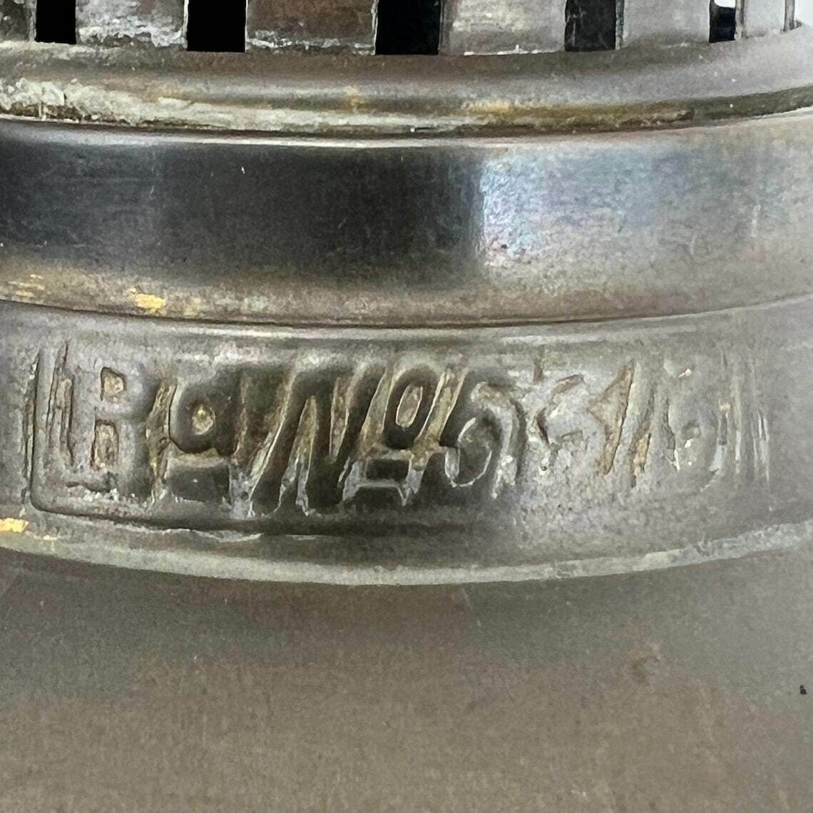 Antique Victorian Brass Oil Lamp  Rd No 5313 1884  F.T. Sale  129 Oxford St London photo vinterior