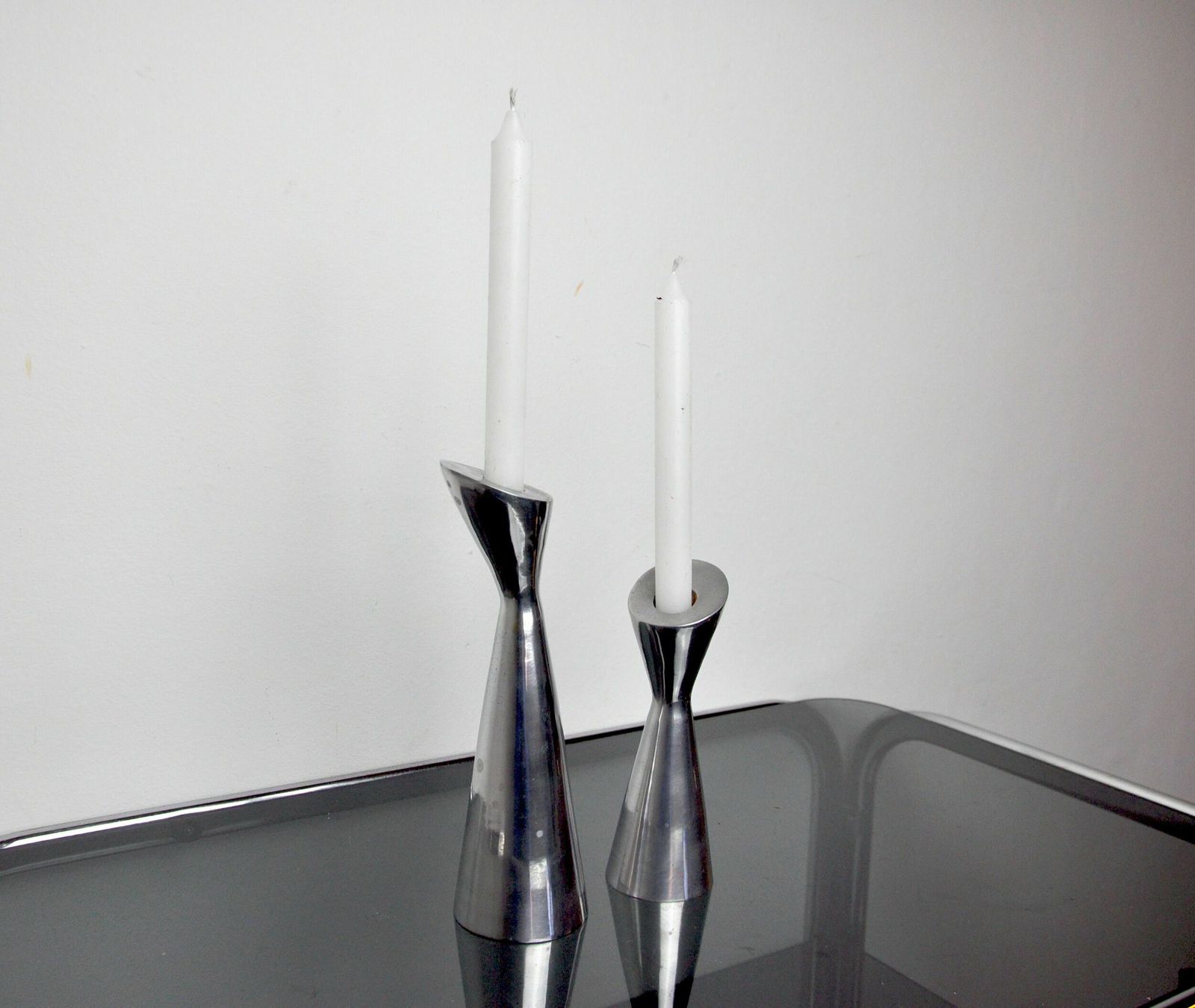 Pair Of Swan Candlesticks By Matthew Hilton, England, 1980 photo 783.0