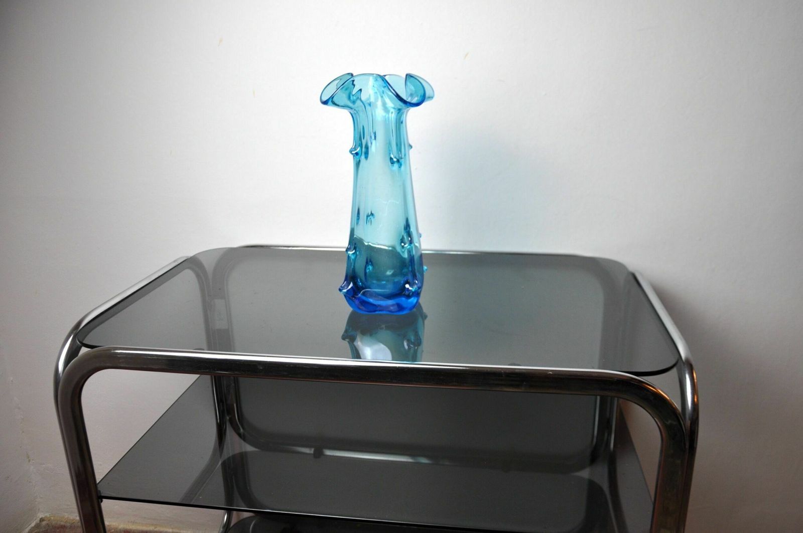Blue Seguso Vase In Murano Glass, Italy, 1970 photo Home Decor