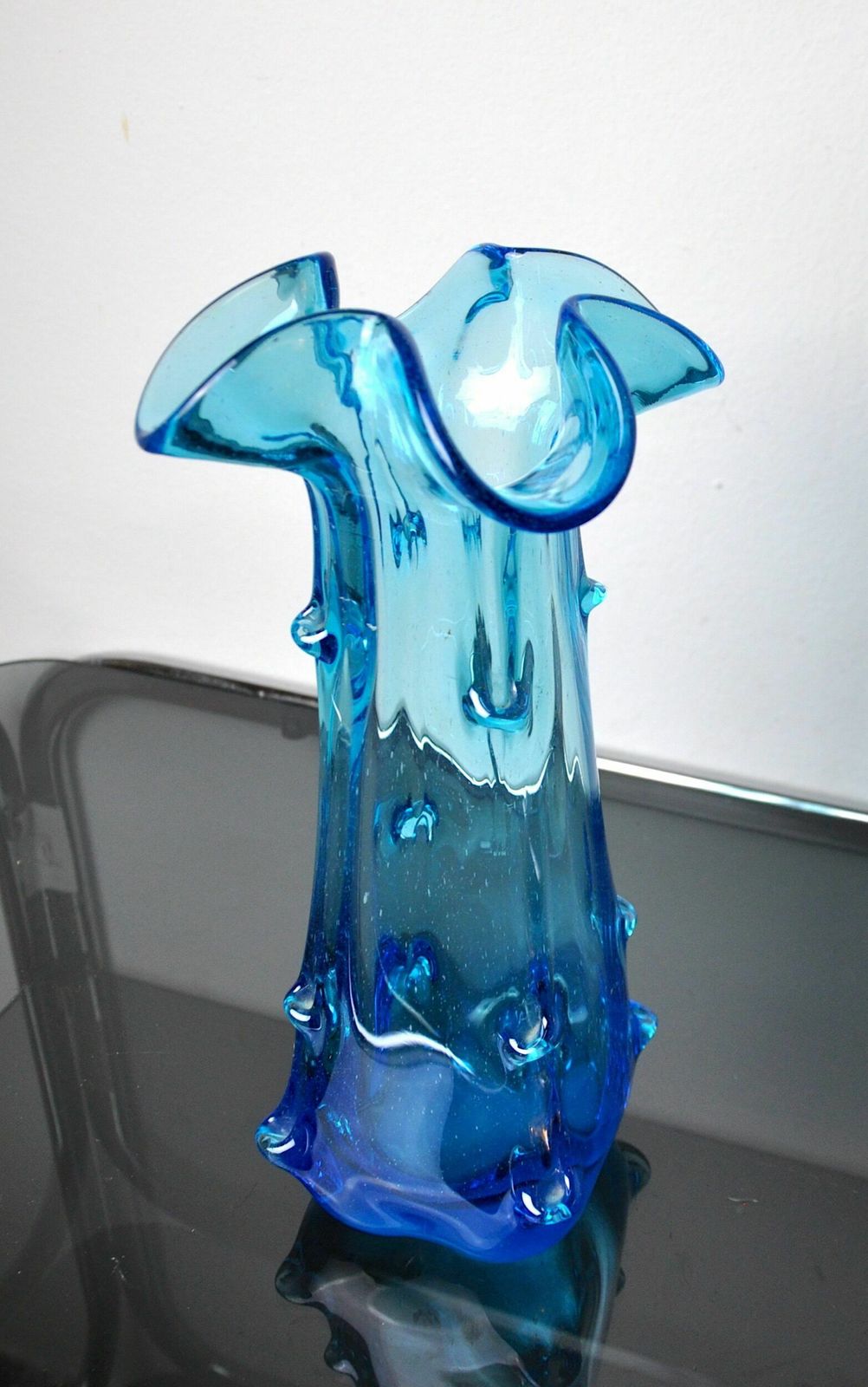 Blue Seguso Vase In Murano Glass, Italy, 1970 photo 895.0