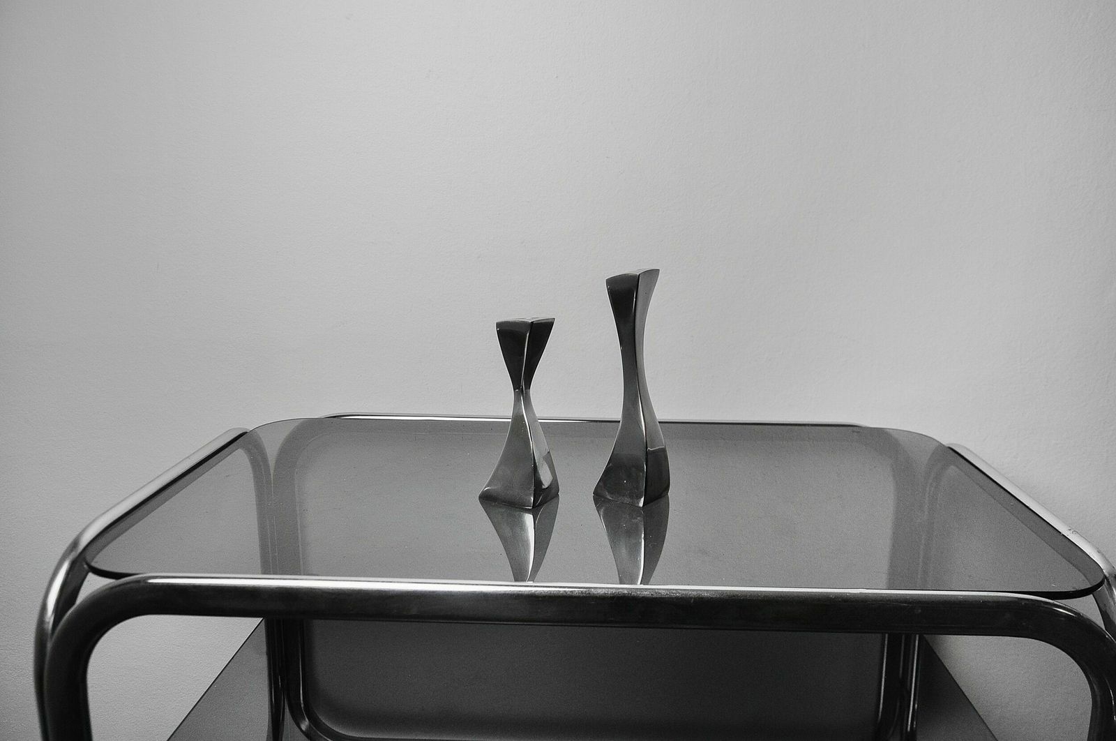 Pair Of Swan Candlesticks By Matthew Hilton, England, 1980 photo buy