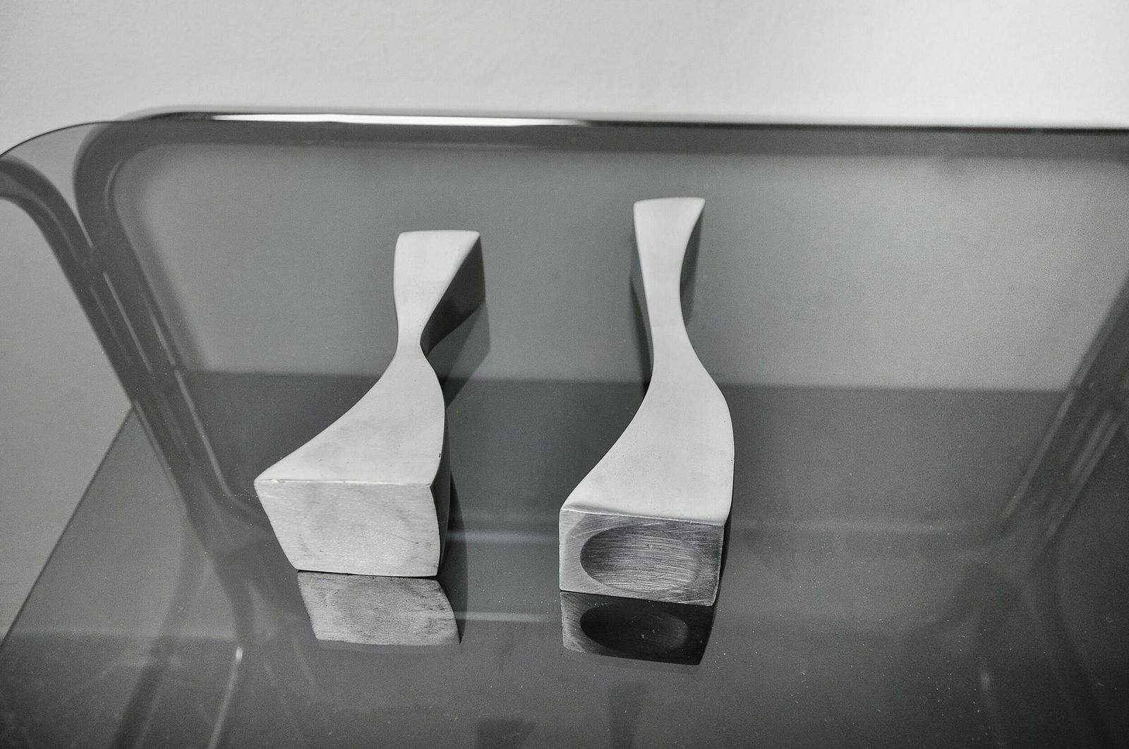 photo furniture Pair Of Swan Candlesticks By Matthew Hilton, England, 1980