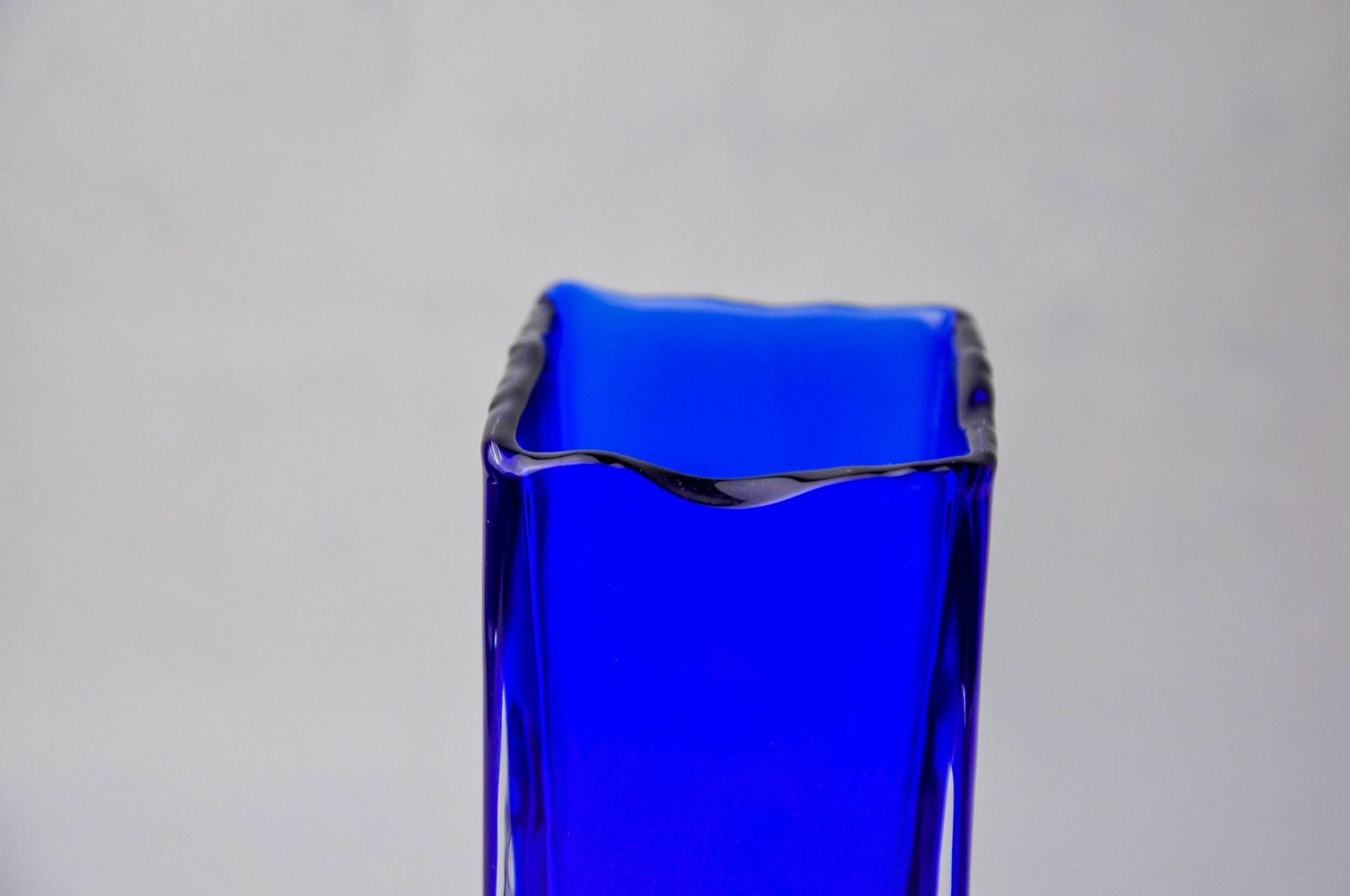 Vase Sommerso By Petr Hora, Blue Glass, Czech Republic, 1970 photo vintage