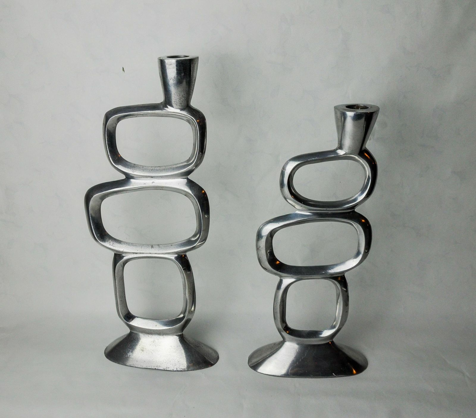 Pair Of Circle Candlesticks By Matthew Hilton, England, 1980 photo furniture