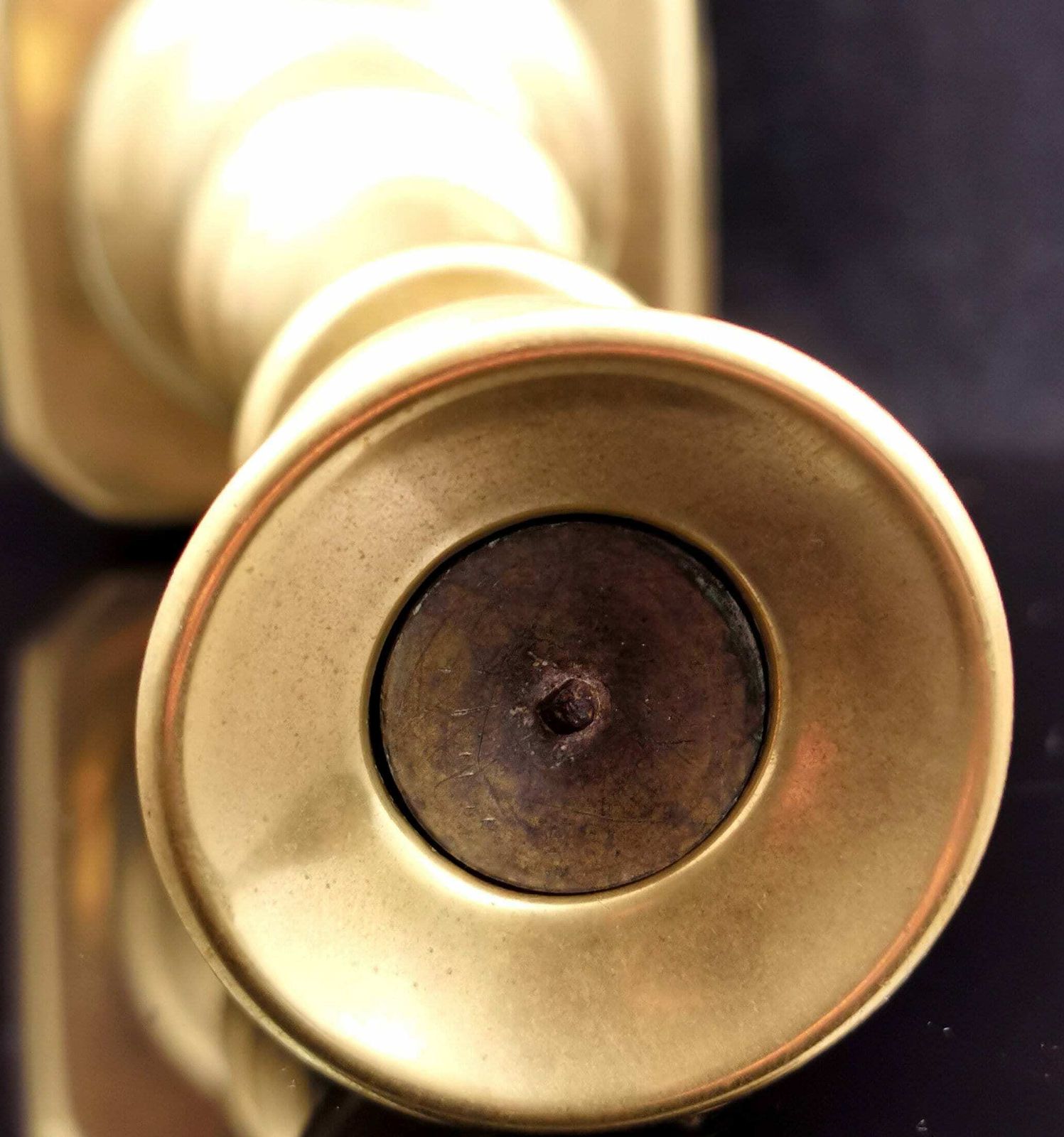 Antique Victorian Brass Ejector Candlestick, Single photo Home Decor