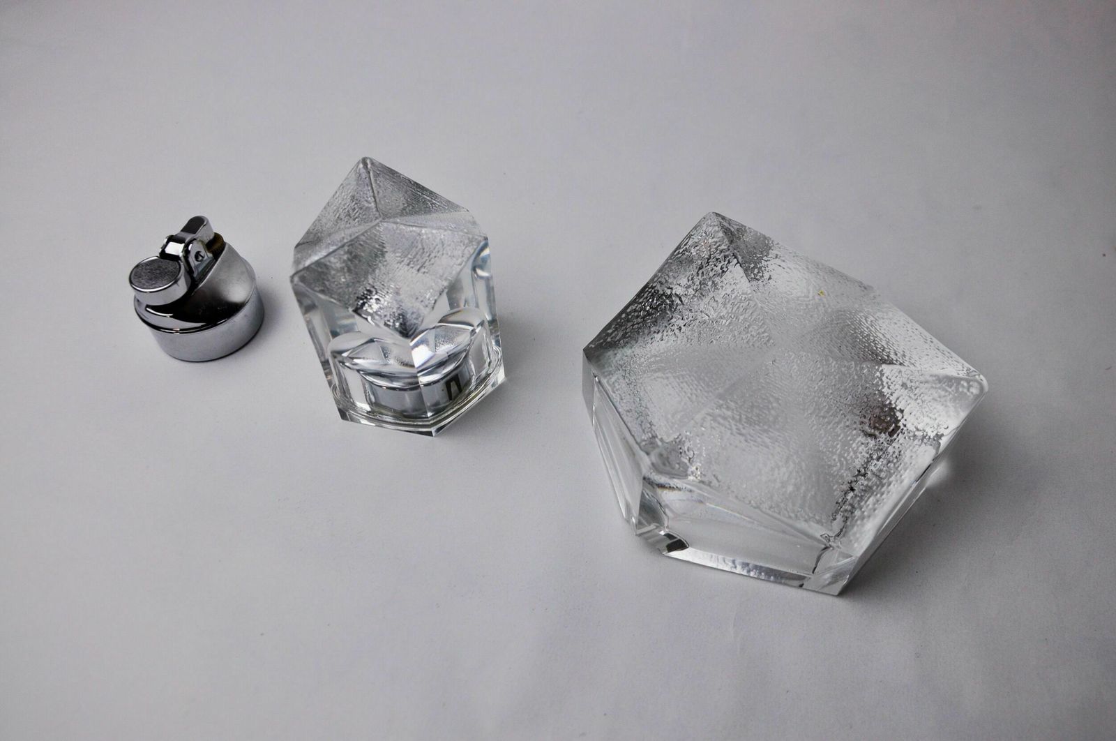 Lighter And Ashtray By Antonio Imperatore, Murano Glass, Italy, 1970 photo vintage