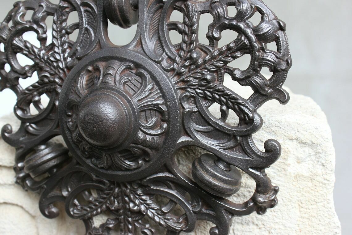 Antique Cast Iron Pendant Pulley System Perfect Spare Part For Oil Lamp Victorian Style Ceiling Light photo vinterior