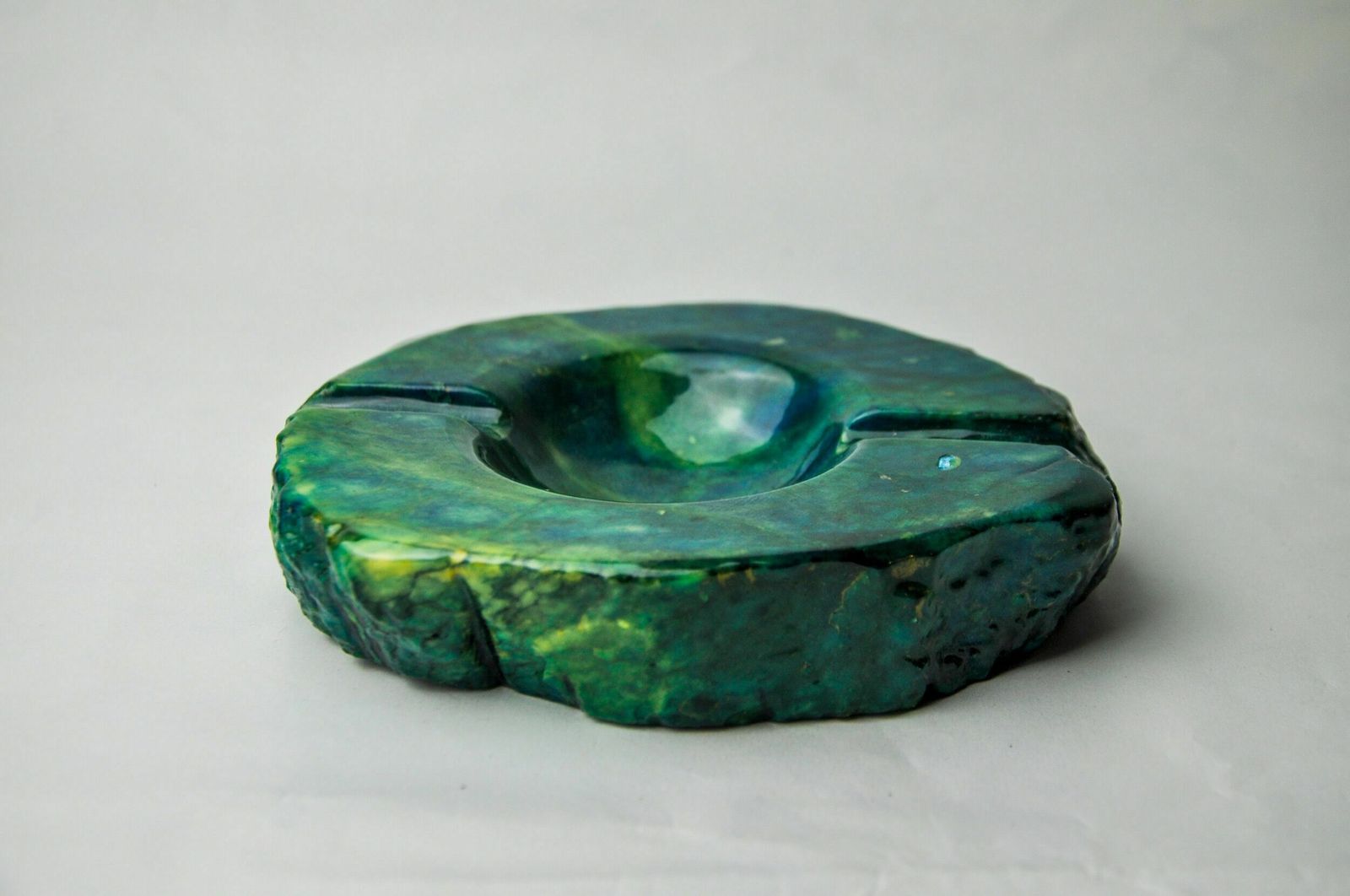 Turquoise Alabaster Ashtray By Romano Bianchi, Italy, 1970 photo for sale