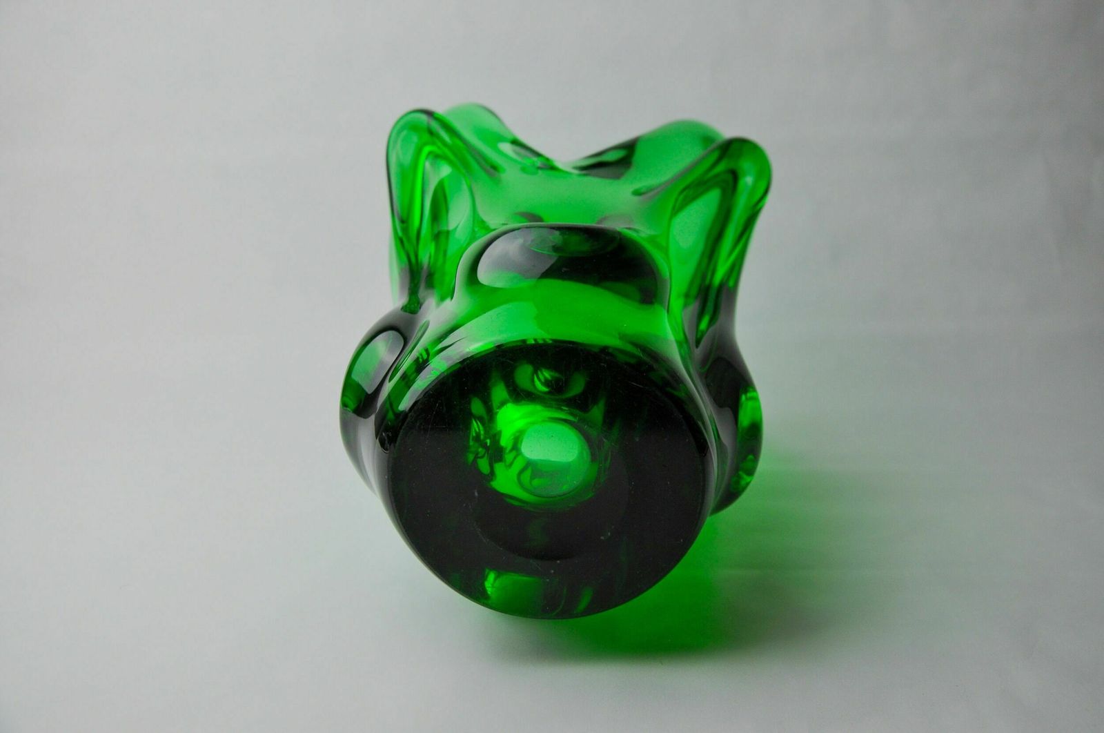 Seguso Vase In Green Murano Glass, Italy, 1960 photo vintage