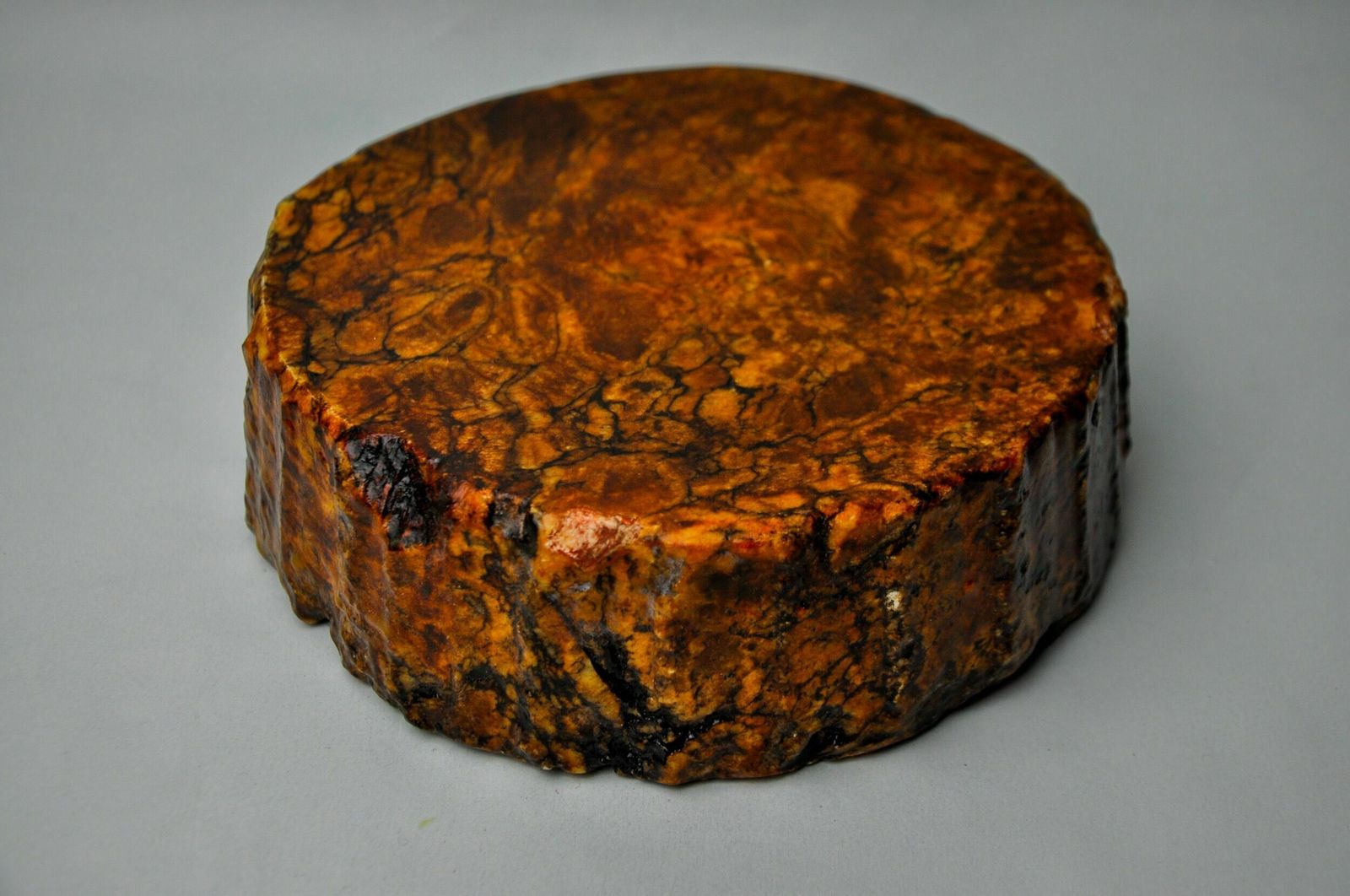 Ocher Alabaster Ashtray By Romano Bianchi, Italy, 1970 photo vintage