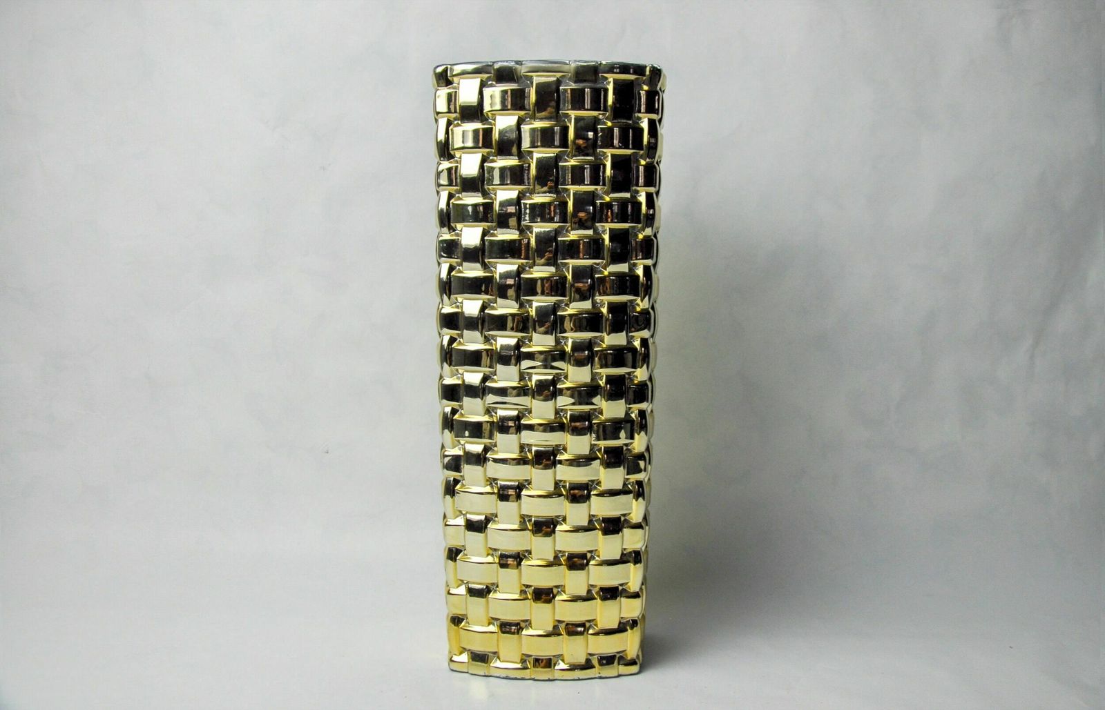 Golden Bamboo Effect Glass Vase By Nachtmann, Germany, 1980 photo furniture