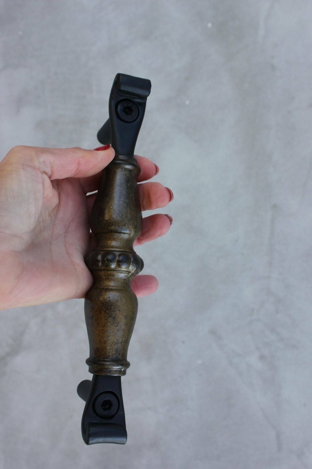 Pool Door Knobs,Door Handle, Wrought Iron Copper Patina, Rustic Style, Antique Style, House Decor photo Home Fixtures