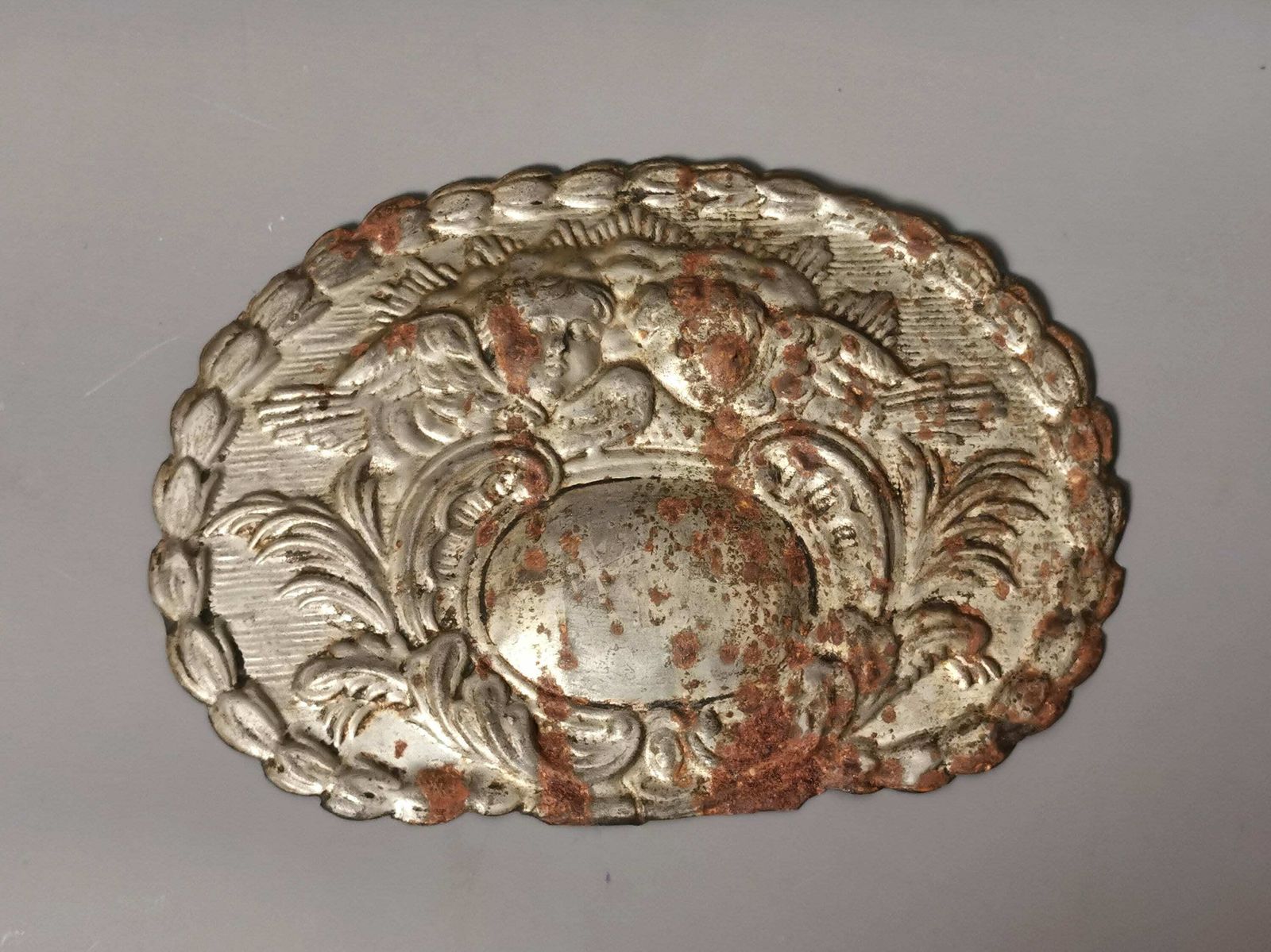 Antique Georgian Coffin Plate, Casket Plaque, Funeral, Winged Cherubs