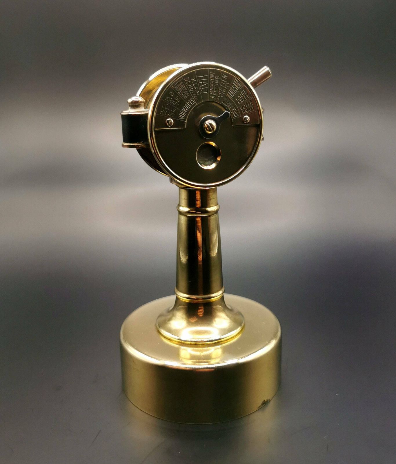 Antique Novelty Cigar Cutter, Ships Engine Room Telegraph, Nautical photo furniture