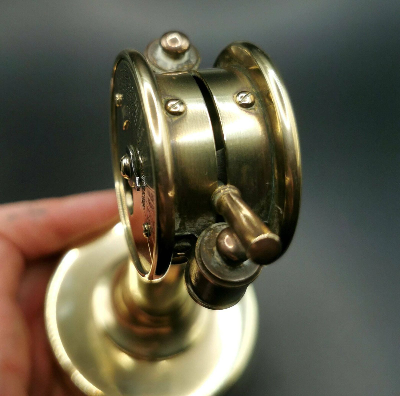 Antique Novelty Cigar Cutter, Ships Engine Room Telegraph, Nautical photo vinterior
