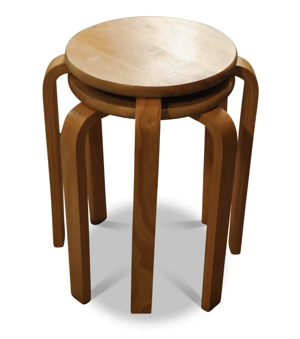 Alvar Aalto For Artek Solid Bentwood Stacking E60 Pascoe Stool 1960s   Two In Stock Price Per Item Ol photo Furniture