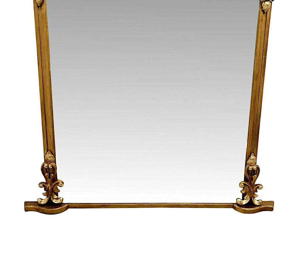 A Very Rare And Fine Pair Of 19th Century Giltwood Overmantle Mirrors photo Home Decor