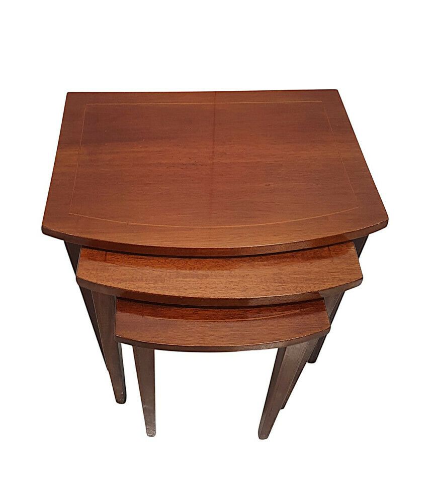 A Fabulous Mid 20th Century Set Of Inlaid Nest Of Tables photo 598.1878