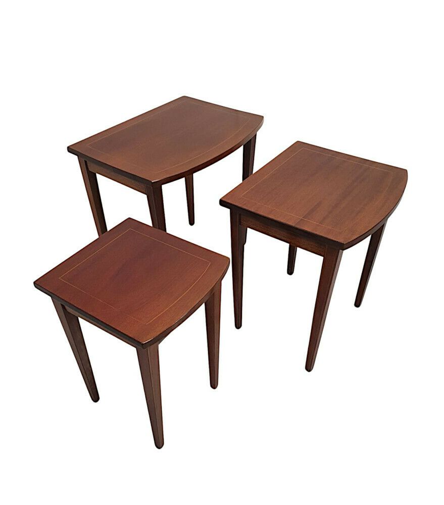 A Fabulous Mid 20th Century Set Of Inlaid Nest Of Tables photo vinterior