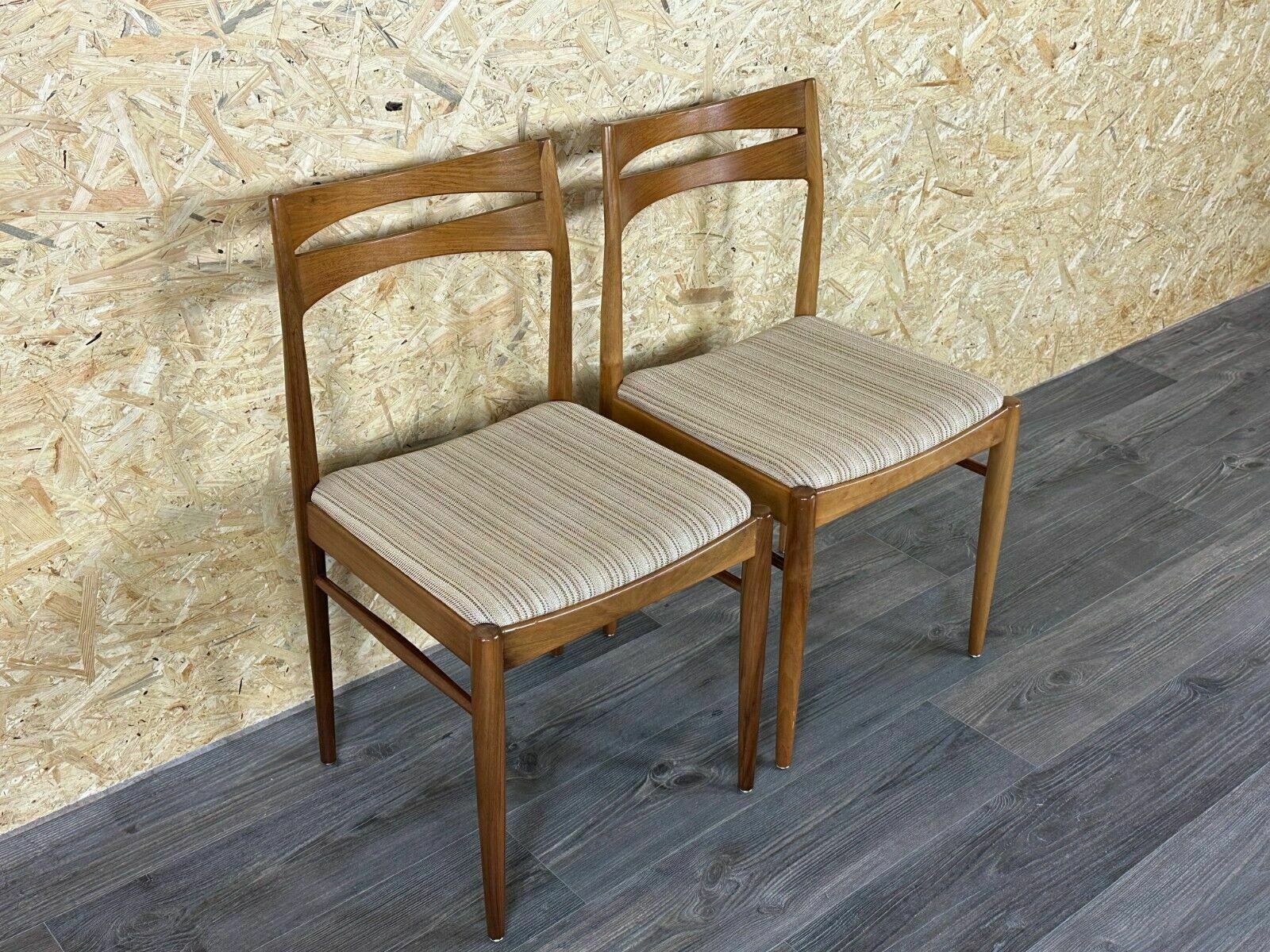 2x 60s 70s Dining Chair Dining Chair Mid Century Danish Modern Design photo vinterior