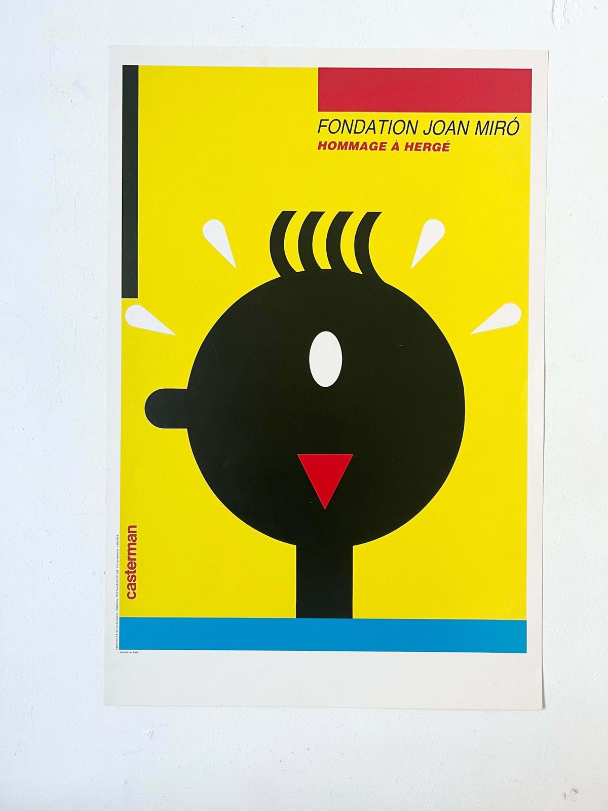 Tin Tin  Foundation Joan Miro  Hommage A Herge Rare Art Poster photo vinterior