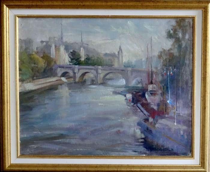 Nina Mikhailenko View From The Bridge. Oil On Canvas And Cardboard, photo furniture