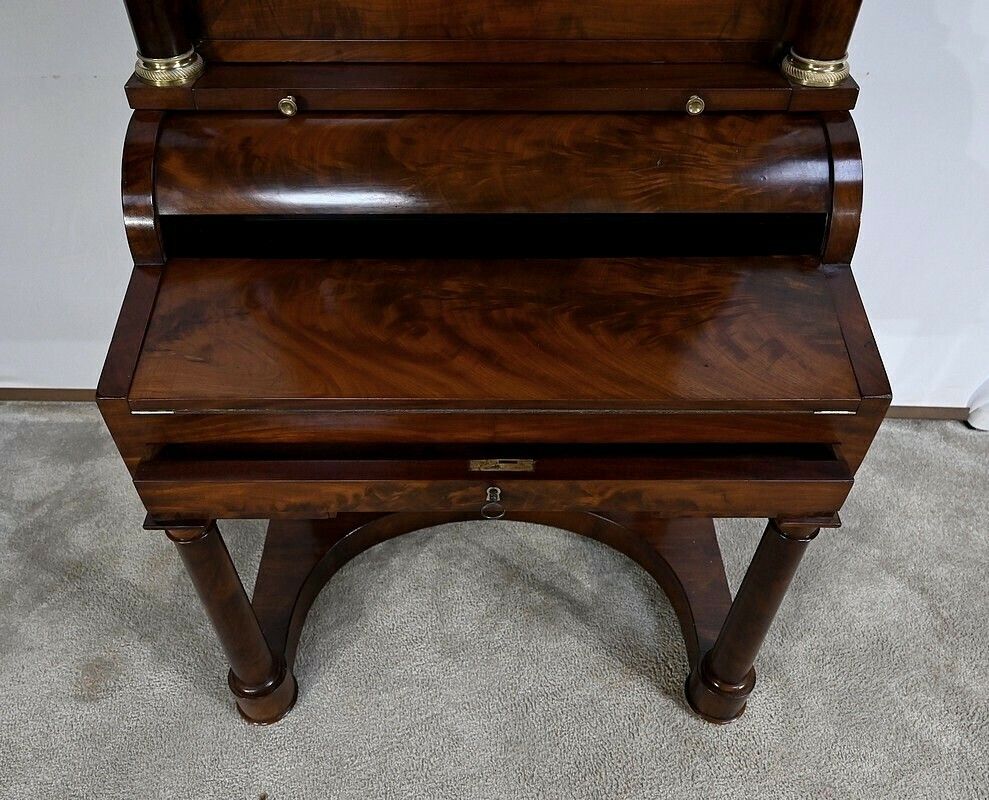 Furniture Small Cylinder Desk, Empire Period, Early 19th Century photo