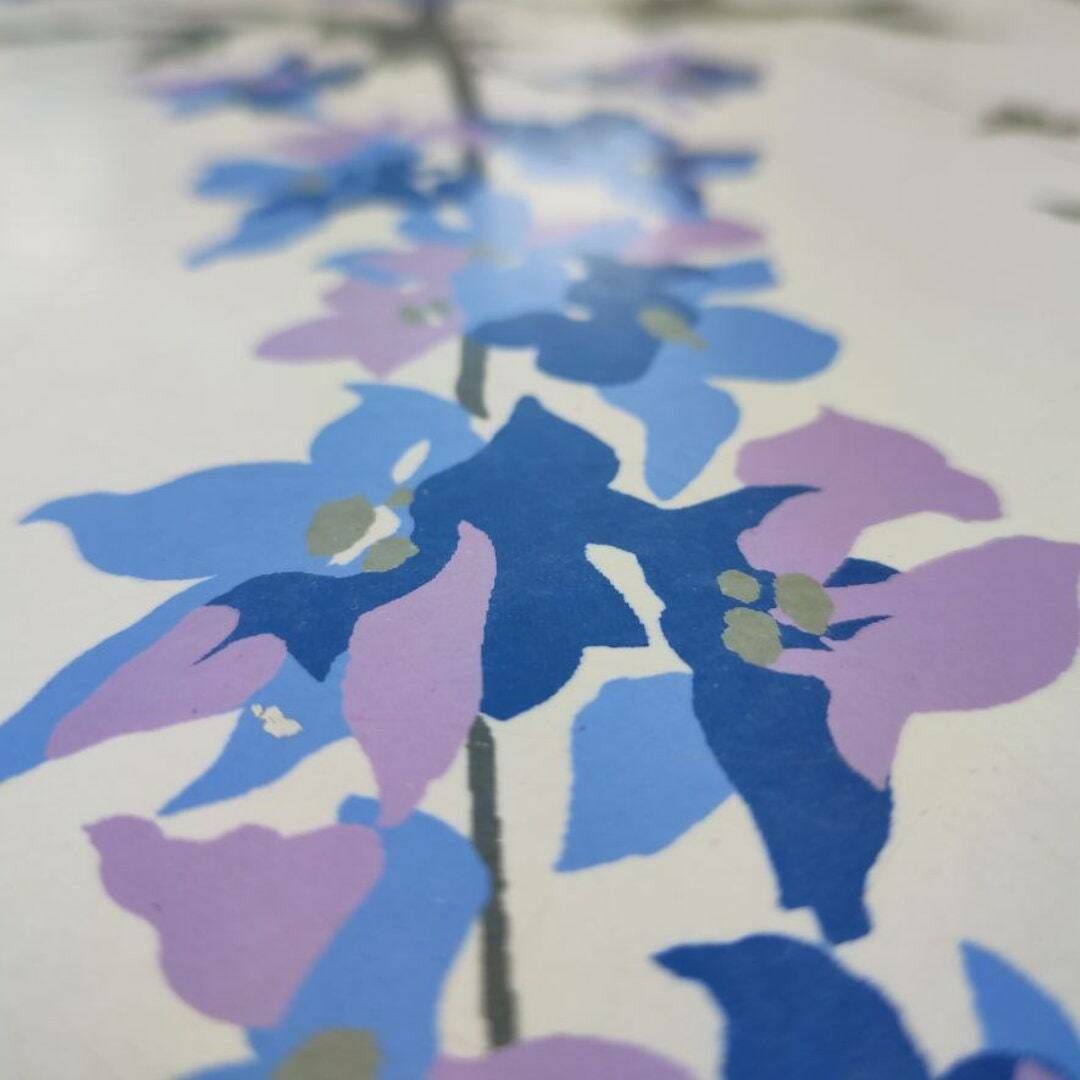 Mid Century Floral Design Coffee Table By John Piper For Terence Conran photo vinterior