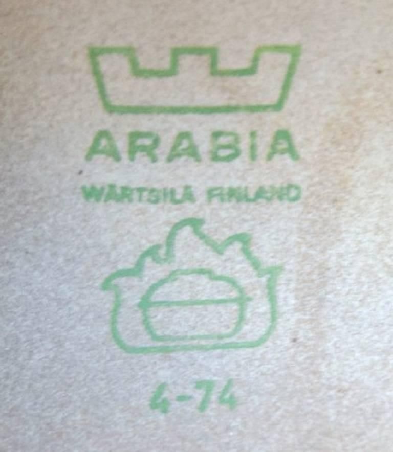 Arabia Stoneware, 1960s 1970s, Pans And Pots And A Large Platter, Five Parts photo vinterior