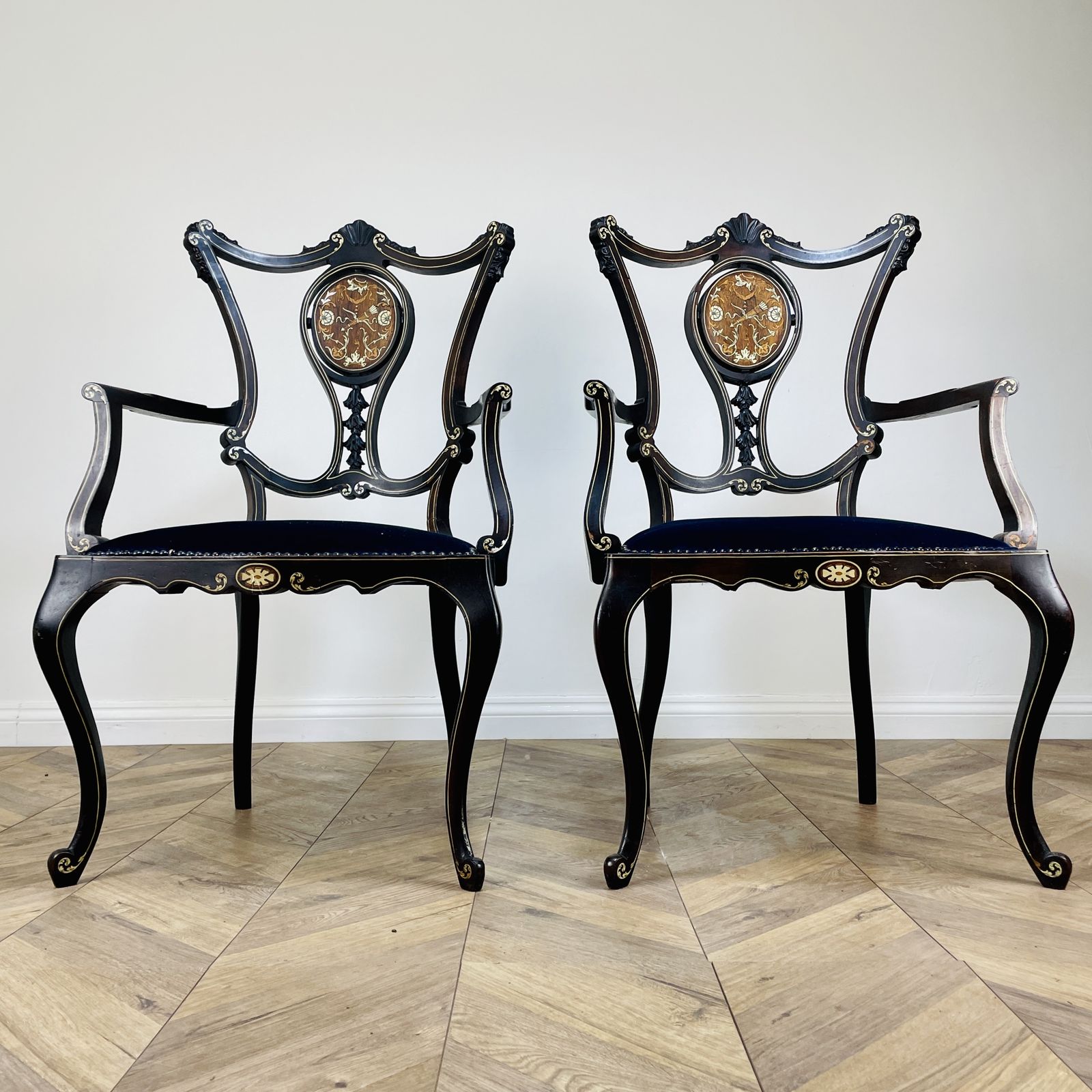 Antique Ornate French Armchairs, Set Of 2 photo vintage