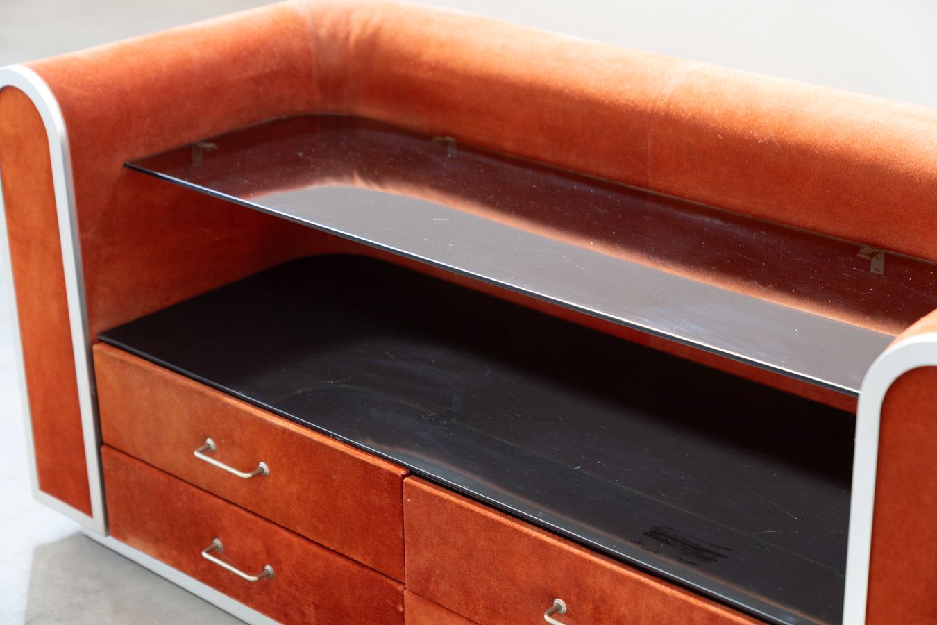 photo furniture Dresser In Alcantara, 70s, 1970s