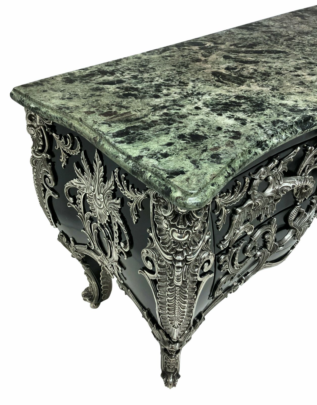 A Monumental Silver Mounted Commode A Vantaux After Gaudreaux photo Furniture