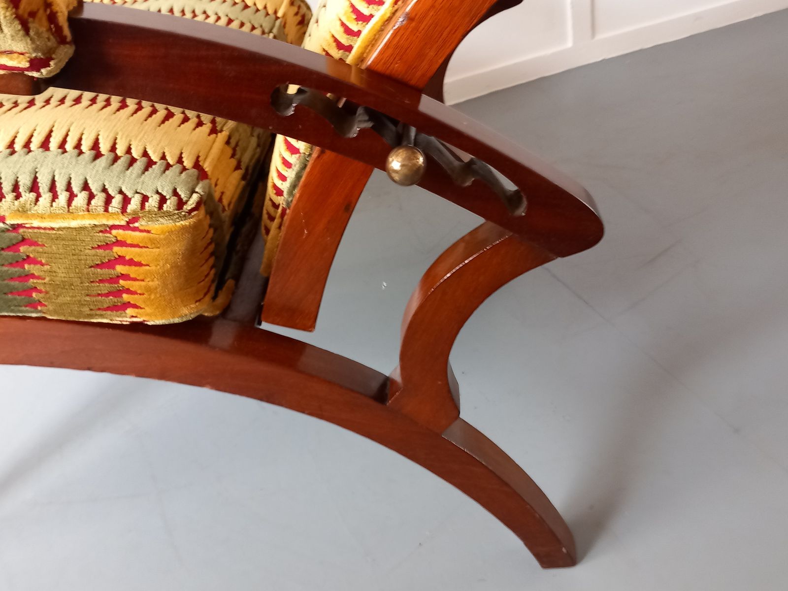 photo furniture Recliner Armchair, 1910s, Mahogany