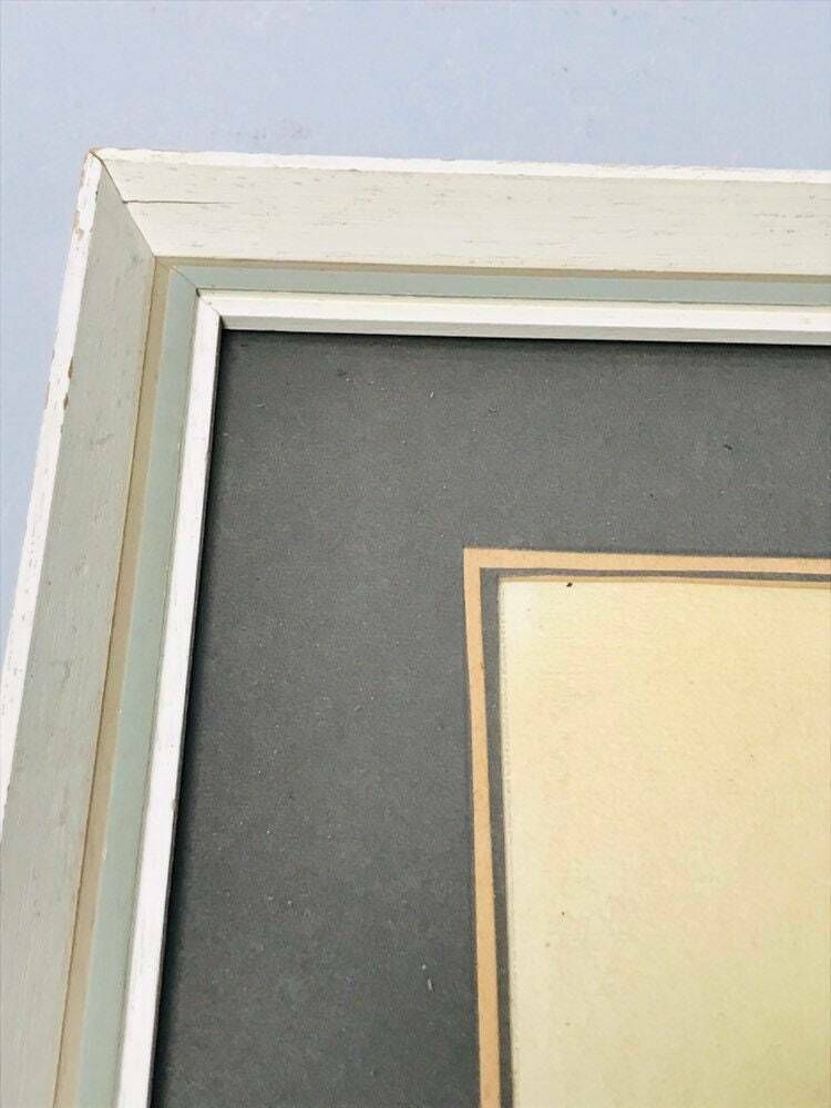 Polish Artist Watercolour Painting Absolutely Fine Example   Sailing Boat Ship Yacht   Large Wooden White Frame (L3) photo Art