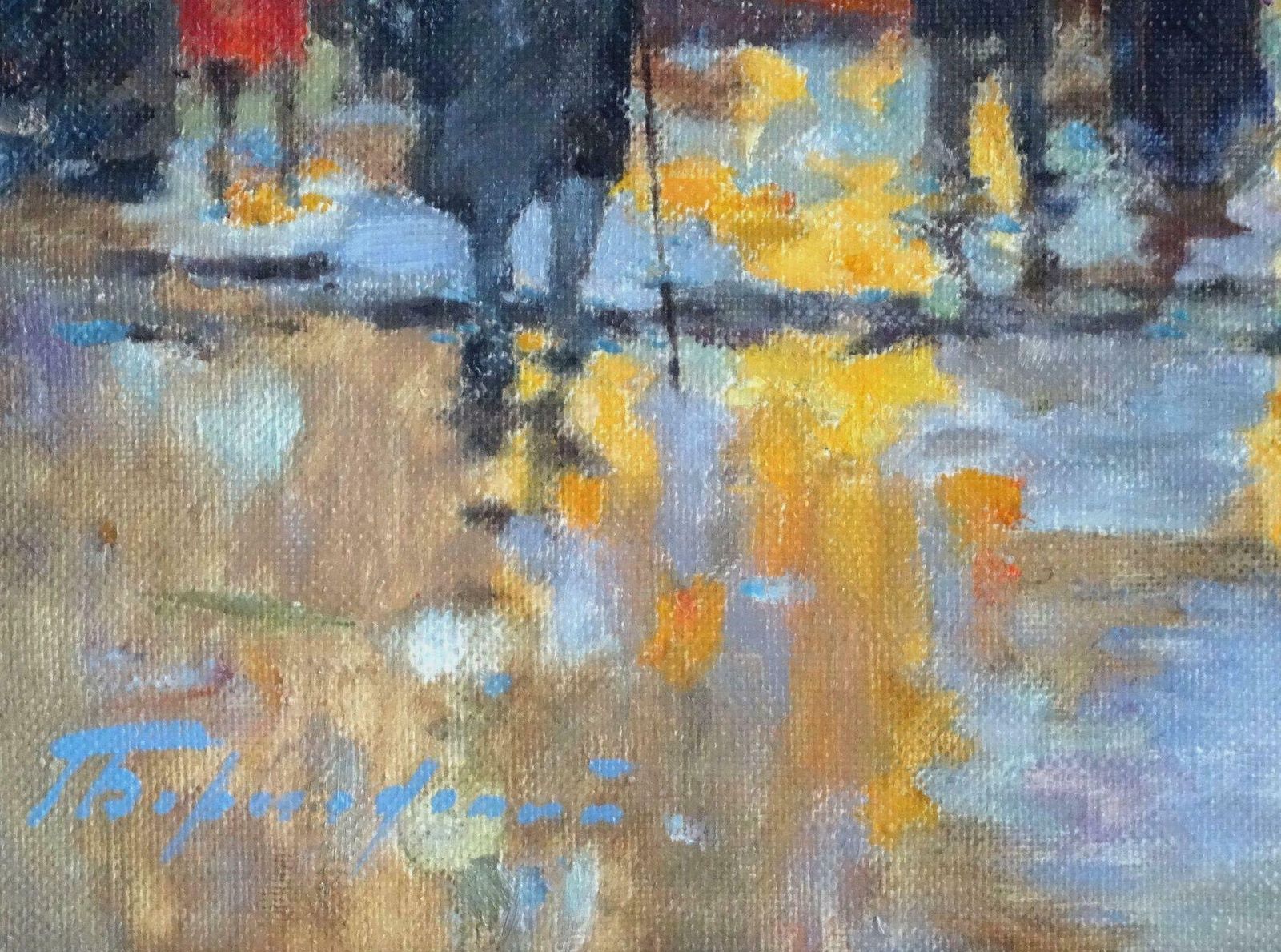 Gennady Bernadsky After The Rain. Paris. Oil On Canvas photo for sale