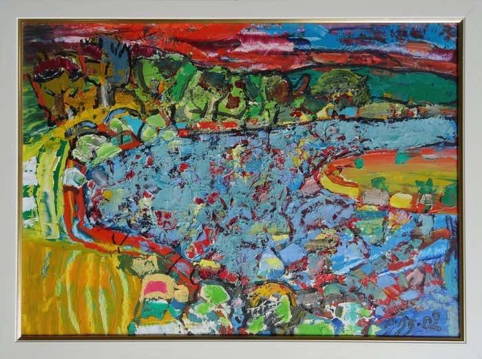After Sunset. 2002, Oil On Canvas And Cardboard, photo furniture