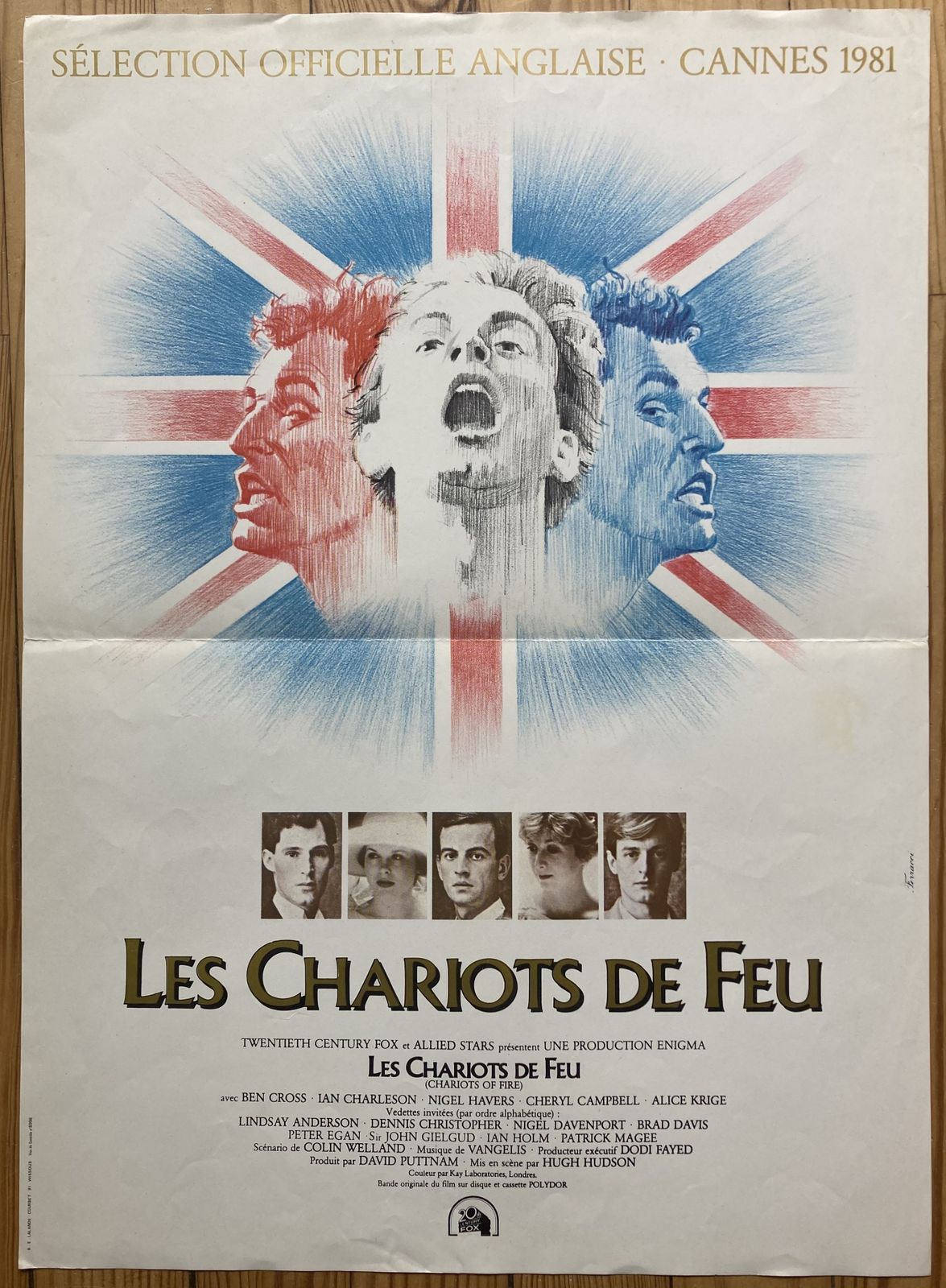 Movie Poster  "Chariots Of Fire"   Hugh Hudson photo furniture