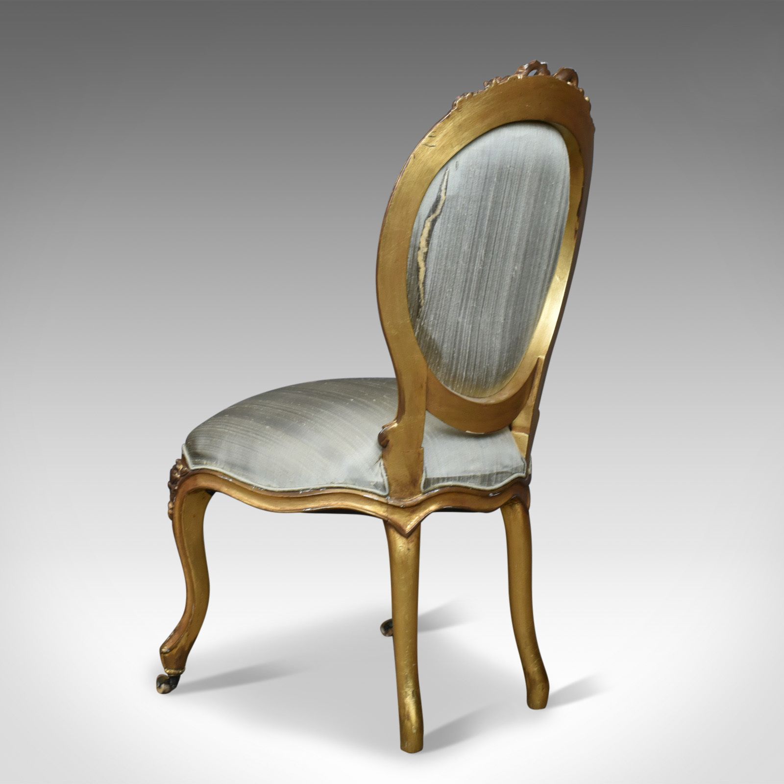 Vintage 20th Century Salon Chair In Antique French Taste, Giltwood, Circa 1970 photo Furniture