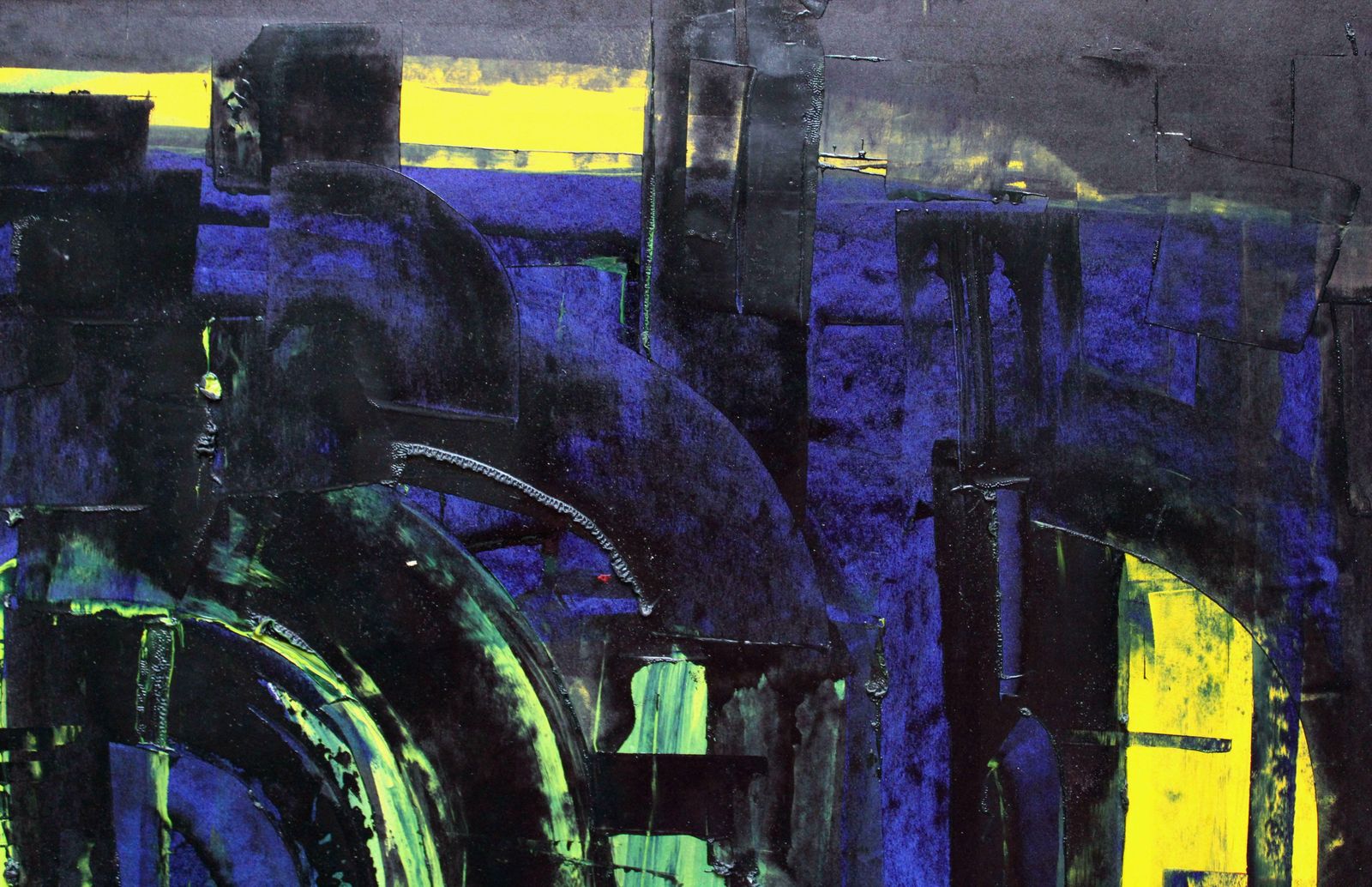 Nikolay Soikan City 13. 1966, Paper, Monotype, Varnish, photo Art