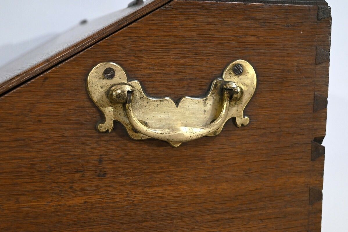 photo buy Rare Oak Money Changer Chest   Mid 19th Century