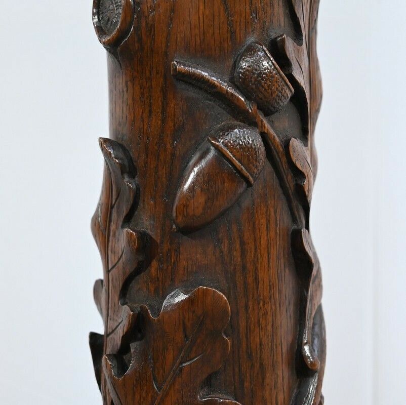 1539.85 Column In Oak And Walnut, Art Nouveau – 1900 photo