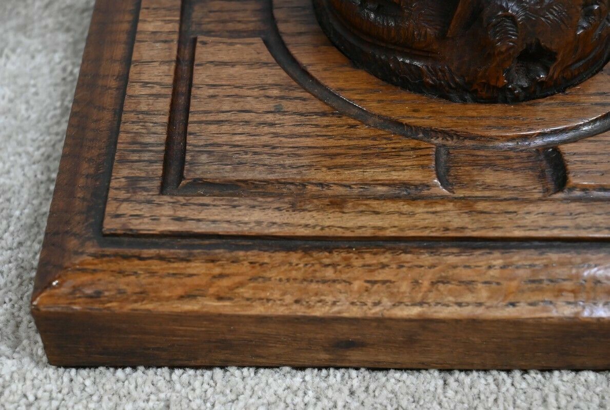 photo buy Column In Oak And Walnut, Art Nouveau – 1900
