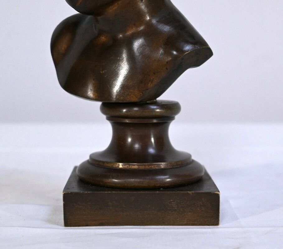 photo buy Pair Of Bronzes "Laughing Jean, Crying Jean", After Ja.Houdon   Late 19th Century