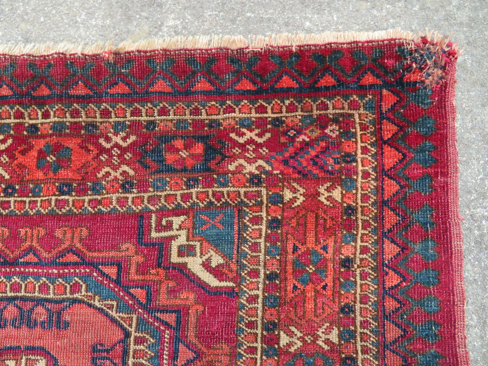 photo for sale Early Antique Tekke Turkmen Turkoman Chuval Face. Salor/Saryk Design.Unusual.Mid 19th Century.